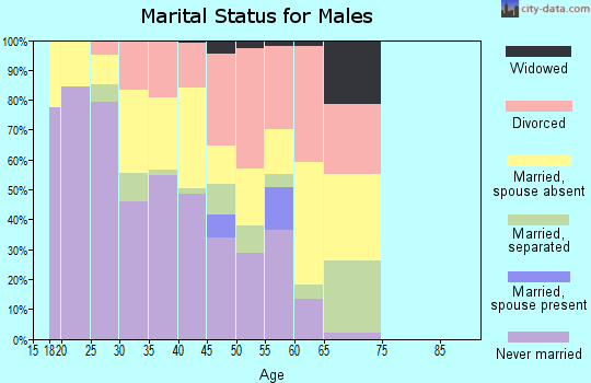Zip code 94964 marital status for males