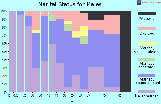 Zip code 95010 marital status for males