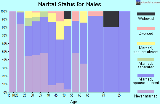 Zip code 95012 marital status for males