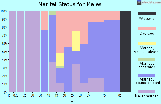 Zip code 95017 marital status for males