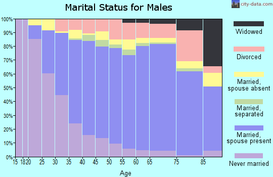 Zip code 95020 marital status for males