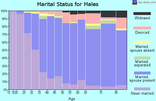 Zip code 95037 marital status for males