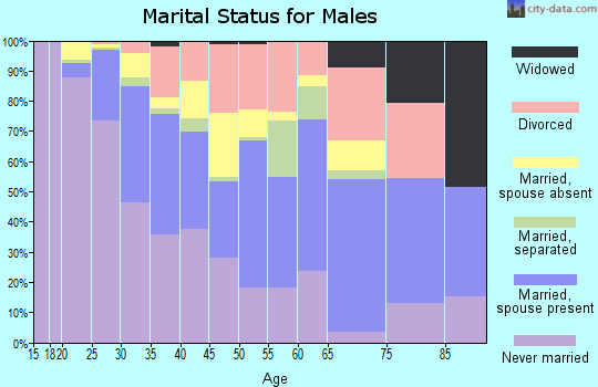 Zip code 95110 marital status for males
