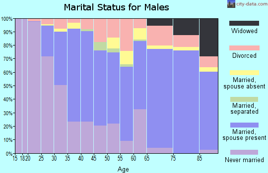 Zip code 95117 marital status for males