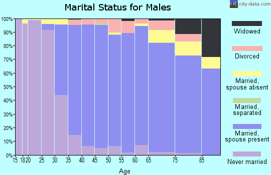 Zip code 95120 marital status for males