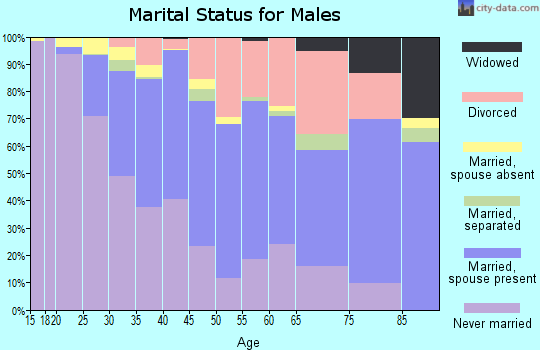 Zip code 95126 marital status for males