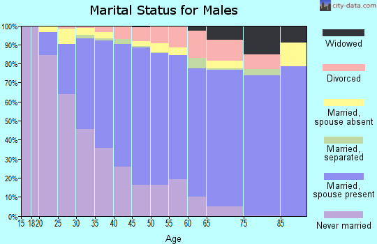 Zip code 95136 marital status for males
