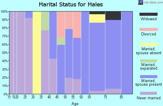 Zip code 95223 marital status for males