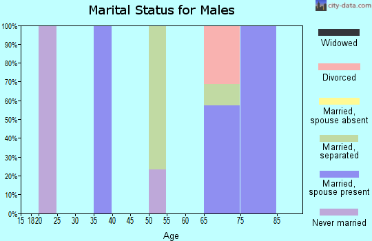 Zip code 95224 marital status for males
