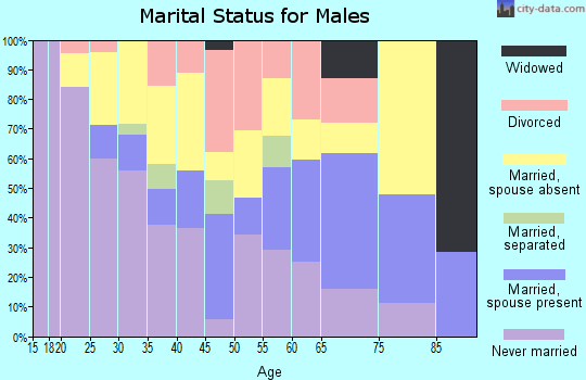 Zip code 95231 marital status for males
