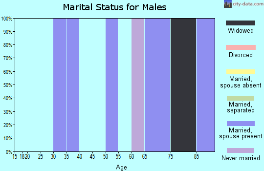 Zip code 95257 marital status for males