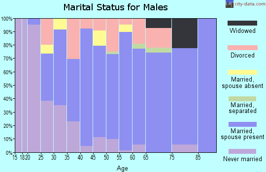 Zip code 95320 marital status for males