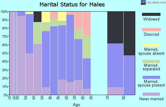 Zip code 95365 marital status for males