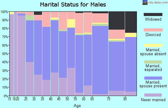 Zip code 95370 marital status for males