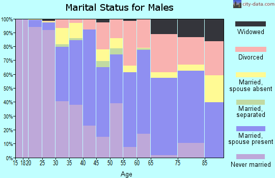 Zip code 95437 marital status for males