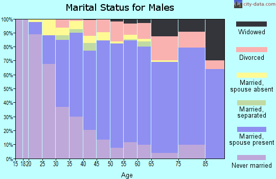 Zip code 95448 marital status for males