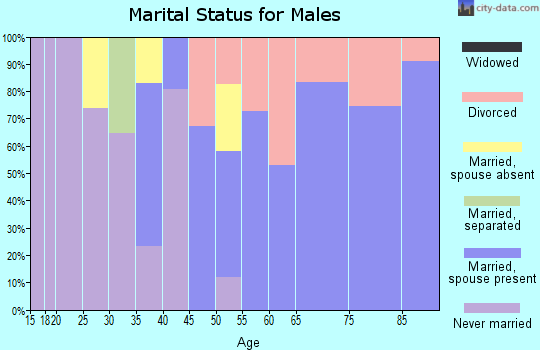 Zip code 95449 marital status for males