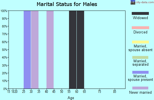 Zip code 95471 marital status for males