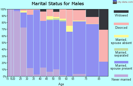 Zip code 95492 marital status for males