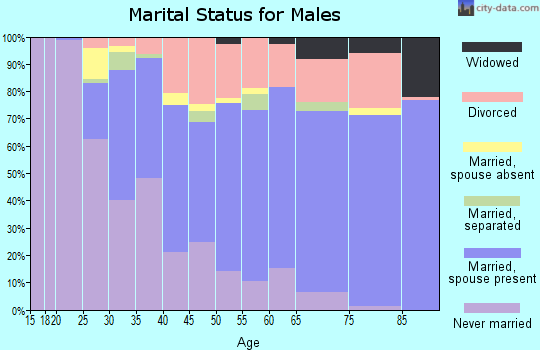 Zip code 95503 marital status for males