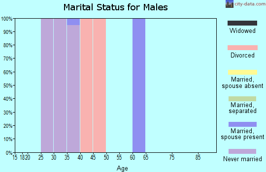 Zip code 95511 marital status for males