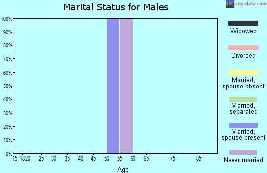 Zip code 95537 marital status for males