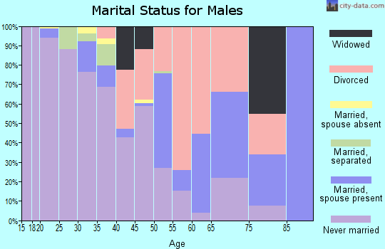 Zip code 95548 marital status for males