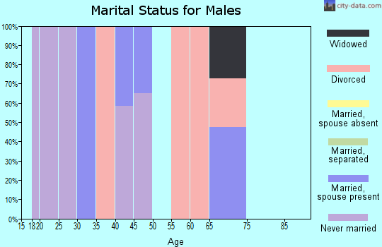 Zip code 95553 marital status for males