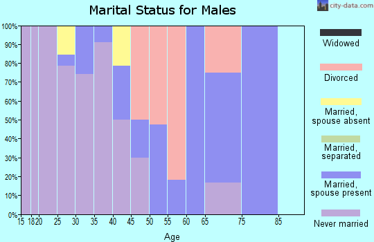 Zip code 95564 marital status for males
