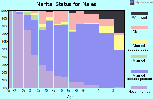 Zip code 95628 marital status for males