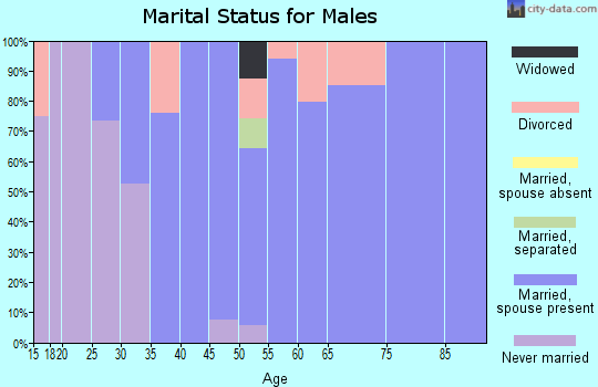Zip code 95631 marital status for males