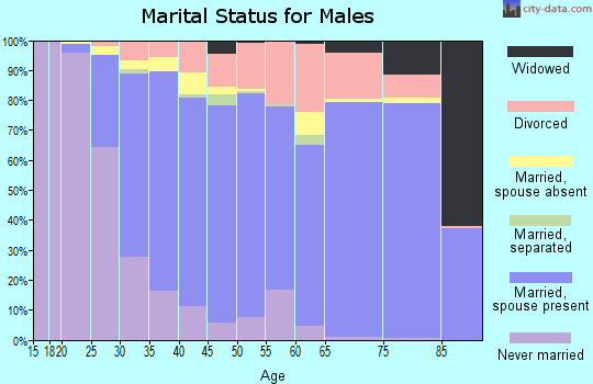 Zip code 95632 marital status for males