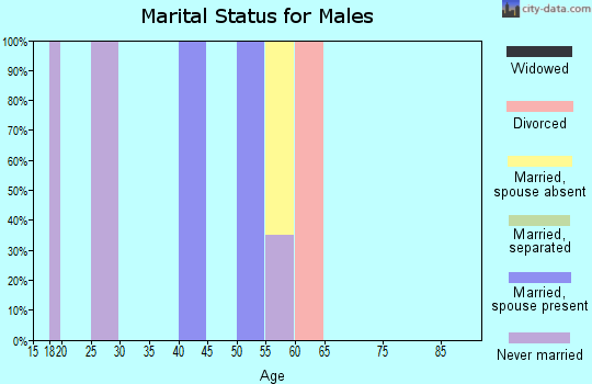 Zip code 95639 marital status for males