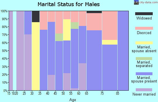 Zip code 95641 marital status for males