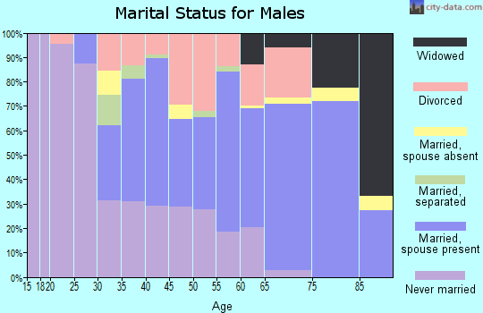 Zip code 95642 marital status for males