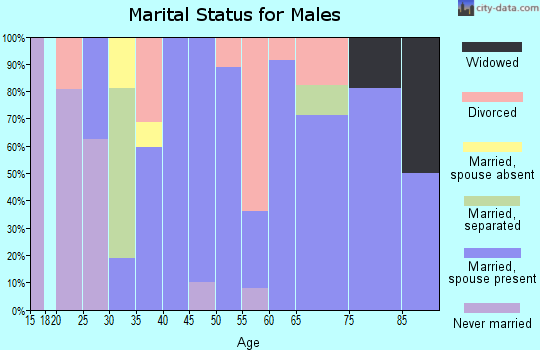 Zip code 95659 marital status for males