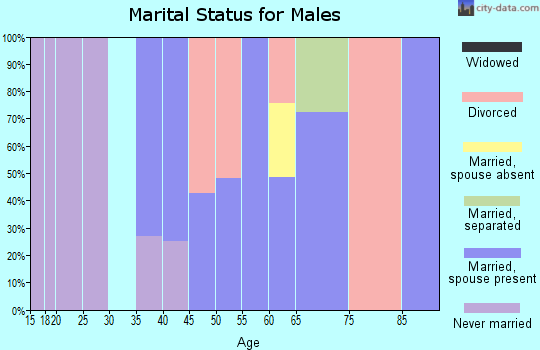 Zip code 95681 marital status for males