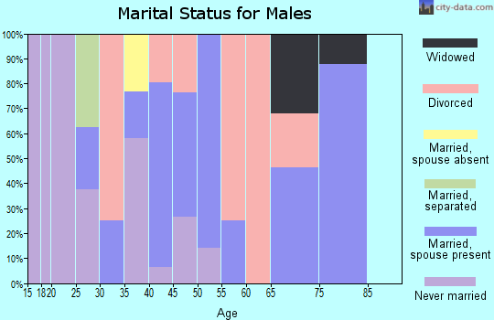Zip code 95686 marital status for males