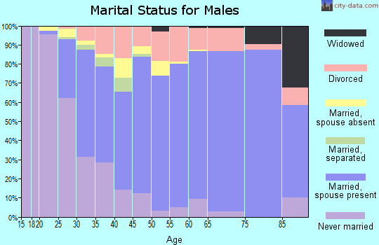 Zip code 95688 marital status for males