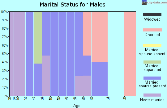 Zip code 95703 marital status for males