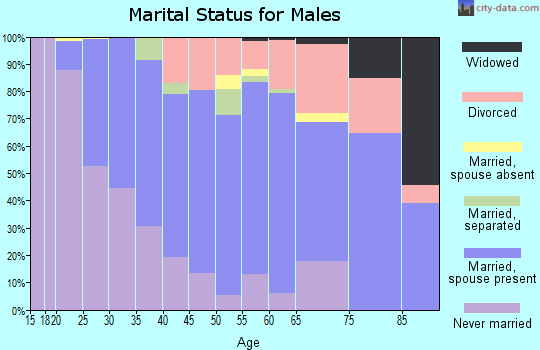 Zip code 95713 marital status for males