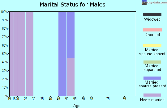 Zip code 95736 marital status for males
