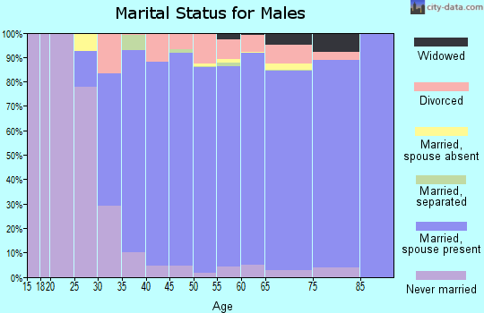Zip code 95762 marital status for males