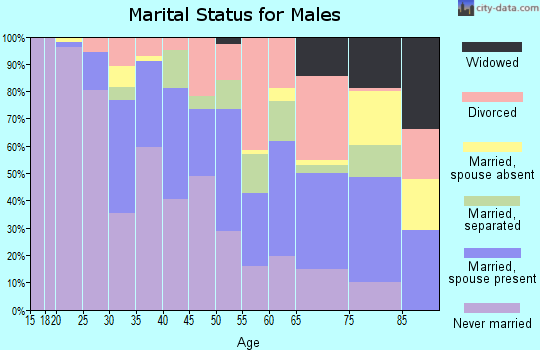 Zip code 95817 marital status for males