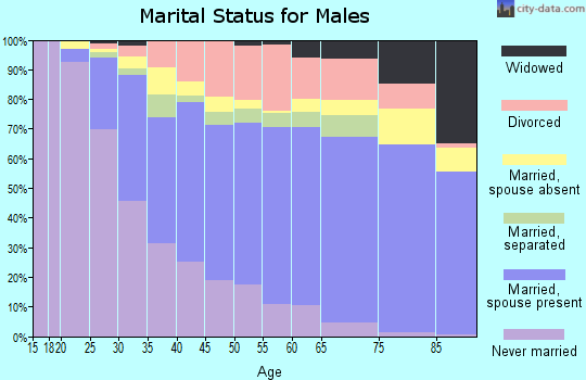 Zip code 95823 marital status for males