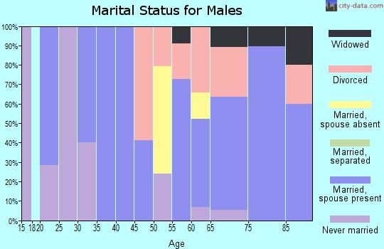 Zip code 95922 marital status for males