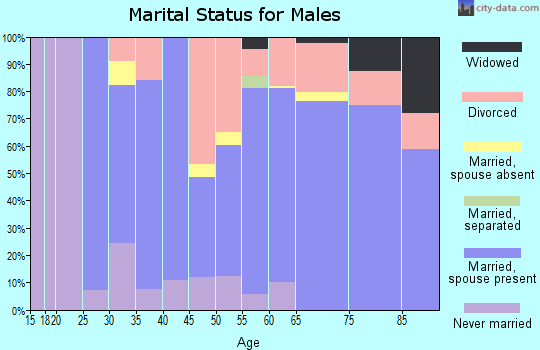 Zip code 95946 marital status for males