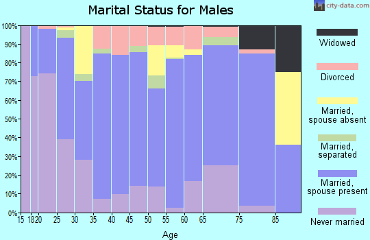 Zip code 95948 marital status for males