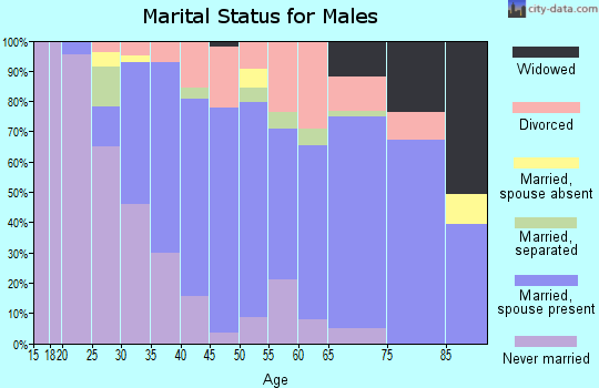Zip code 95954 marital status for males
