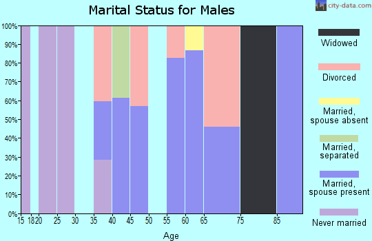 Zip code 95962 marital status for males